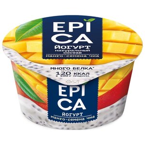 Йогурт EPICA манго и семена чиа 5%, 130 г (фото modal nav 1)