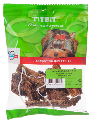 Лакомство для собак Titbit Вымя говяжье мини (фото modal 1)