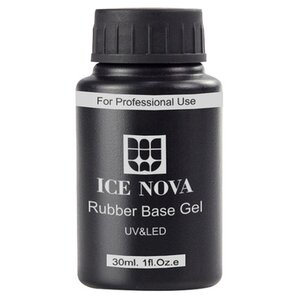 Базовое покрытие ICE NOVA Rubber Base Gel 30 мл (фото modal nav 1)