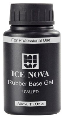 Базовое покрытие ICE NOVA Rubber Base Gel 30 мл (фото modal 1)