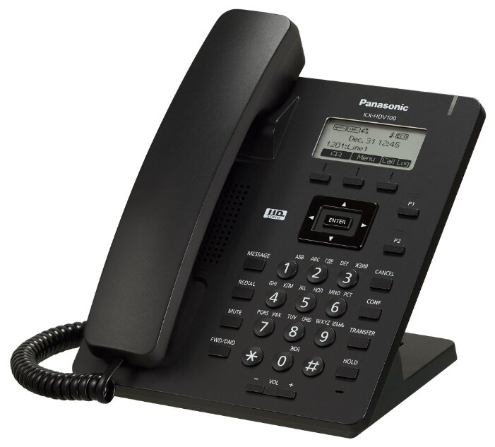 VoIP-телефон Panasonic KX-HDV100 черный (фото modal 1)