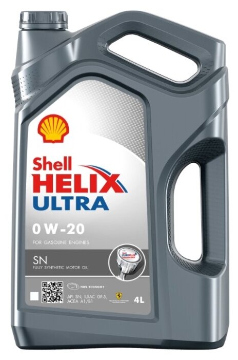 Моторное масло SHELL Helix Ultra SN 0W-20 4 л (фото modal 1)