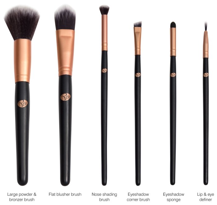Набор кистей Rio The Essentials Cosmetic Make Up Brush Collection, 6 шт. (фото modal 3)