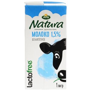 Молоко Arla Natura ультрапастеризованное 1.5%, 1 л (фото modal nav 1)