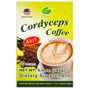 Растворимый кофе 4 in 1 Longreen Corporation Cordyceps Coffee, в пакетиках (фото modal nav 1)