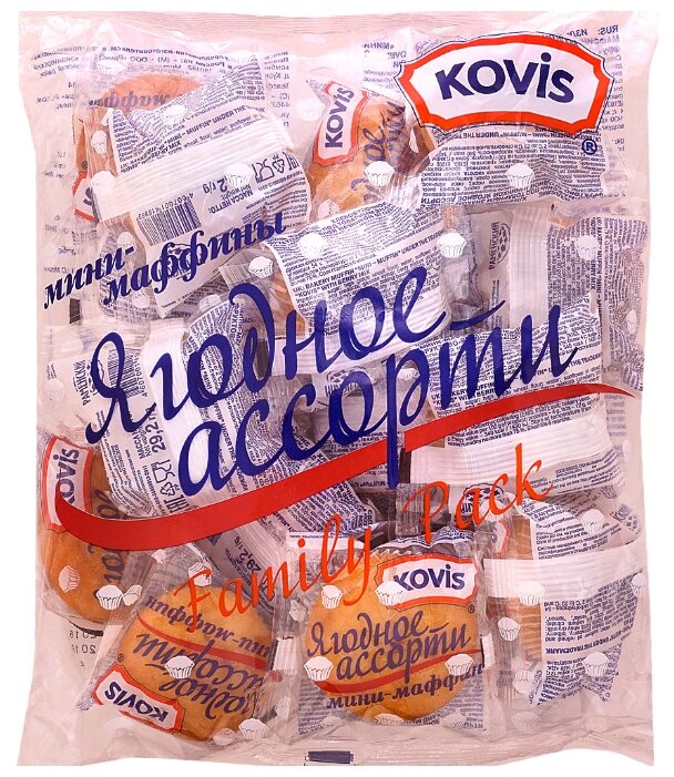 Мини-маффин KOVIS с начинкой ягодное ассорти (16 шт.) (фото modal 1)