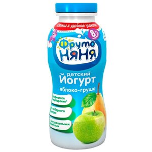 Йогурт питьевой ФрутоНяня с инулином яблоко, груша (с 8-ми месяцев) 2.5%, 0.2 л (фото modal nav 1)