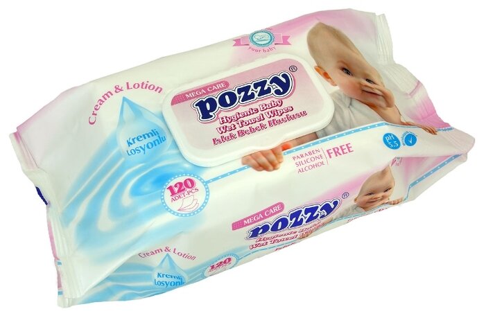 Влажные салфетки Pozzy Cream & Lotion (фото modal 2)