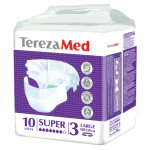 Подгузники для взрослых TerezaMed Super (10 шт.) (фото modal nav 2)