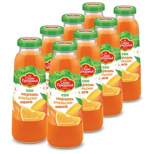 Сок Сады Придонья Морковь-апельсин-манго, с 1 года (стеклянная бутылка, 8 штук) (фото modal nav 1)