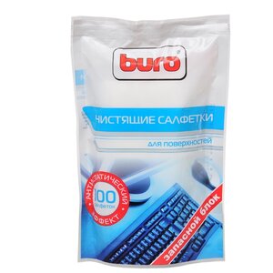Buro BU-Zsurface влажные салфетки 100 шт. для оргтехники (фото modal nav 1)