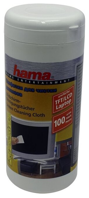 HAMA Screen Cleaning Cloth влажные салфетки 100 шт. (фото modal 2)
