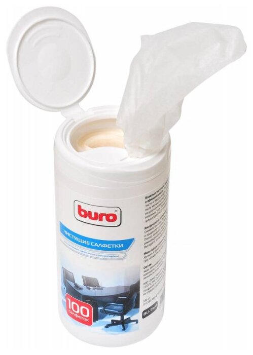 Buro BU-Tsurl влажные салфетки 100 шт. для оргтехники (фото modal 2)