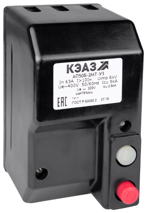 Автоматический выключатель КЭАЗ АП50Б-2МТ-400AC/220DC 2P 3kA (фото modal 1)