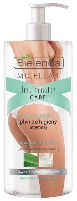 Bielenda Мицелярное средство для интимной гигиены Алоэ и молочная кислота, 300 мл (фото modal 1)