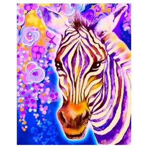 Color Kit Набор алмазной вышивки Фиолетовая зебра (M017) 17х21 см (фото modal nav 2)
