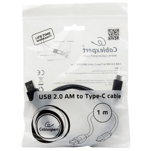 Кабель Cablexpert USB - USB Type-C (CCP-USB2-AMCM) 1 м (фото modal nav 3)