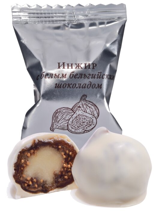 Набор конфет Глазурный берег Инжир с белым бельгийским шоколадом 210 г (фото modal 2)