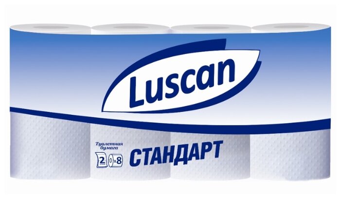 Туалетная бумага Luscan Standart белая двухслойная (фото modal 1)