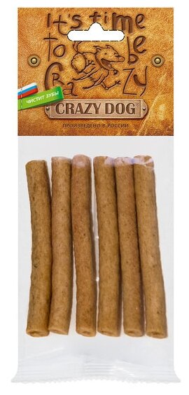 Лакомство для собак Titbit Crazy Dog Жевательные трубочки с креветкой для мелких пород (фото modal 1)