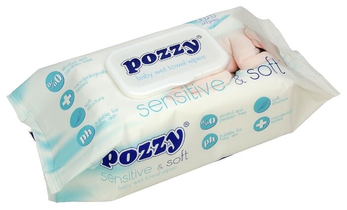 Влажные салфетки Pozzy Sensitive & Soft (фото modal 1)