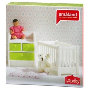 Lundby Кровать с пеленальным комодом Смоланд (LB_60209900) (фото modal nav 2)