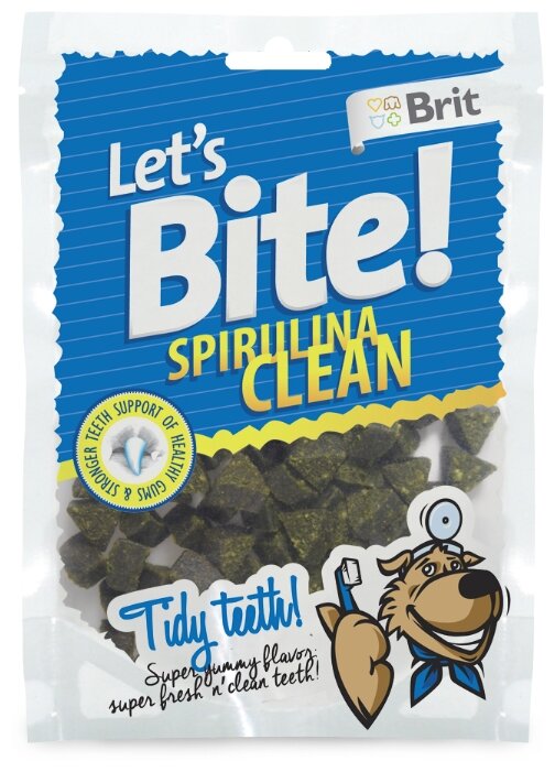 Лакомство для собак Brit Lets Bite Spirulina Clean (фото modal 1)