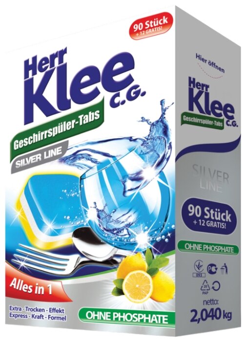 Herr Klee Silver Line таблетки для посудомоечной машины (фото modal 1)