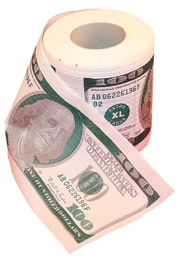Туалетная бумага Эврика 100 долларов (фото modal 2)