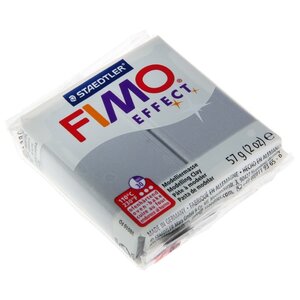 Полимерная глина FIMO Effect запекаемая серебряный металлик (8020-81), 57 г (фото modal nav 1)