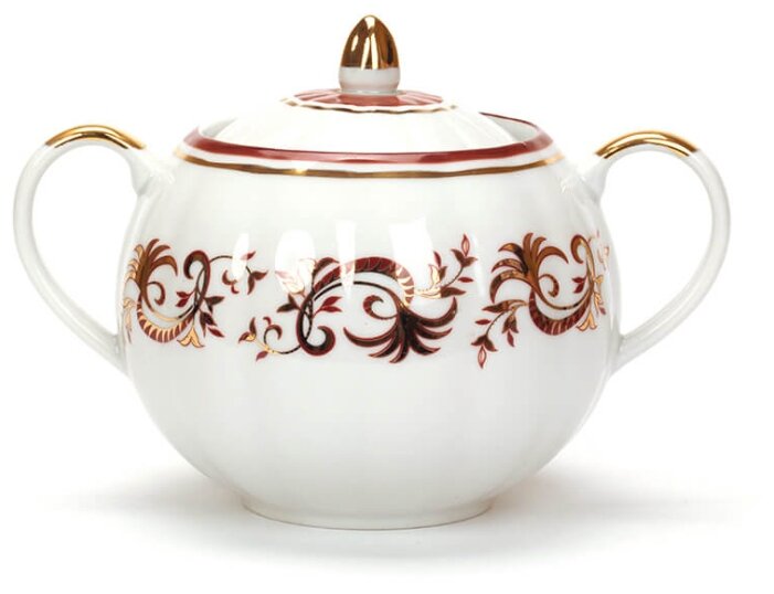 Чайный сервиз Дулёвский фарфор Тюльпан Золотое кружево 21 предмет с1715 (фото modal 3)