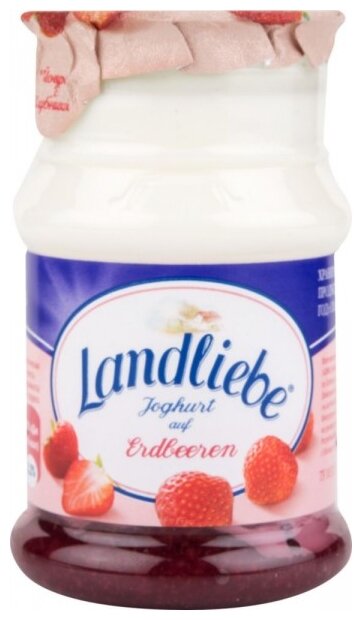 Йогурт Landliebe С наполнителем Клубника 3.2%, 130 г (фото modal 1)