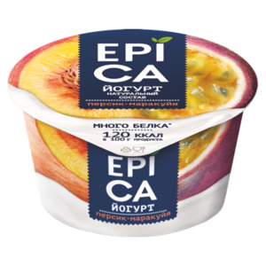 Йогурт EPICA персик маракуйя 4.8%, 130 г (фото modal nav 1)