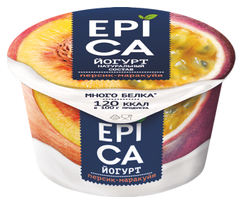 Йогурт EPICA персик маракуйя 4.8%, 130 г (фото modal 1)