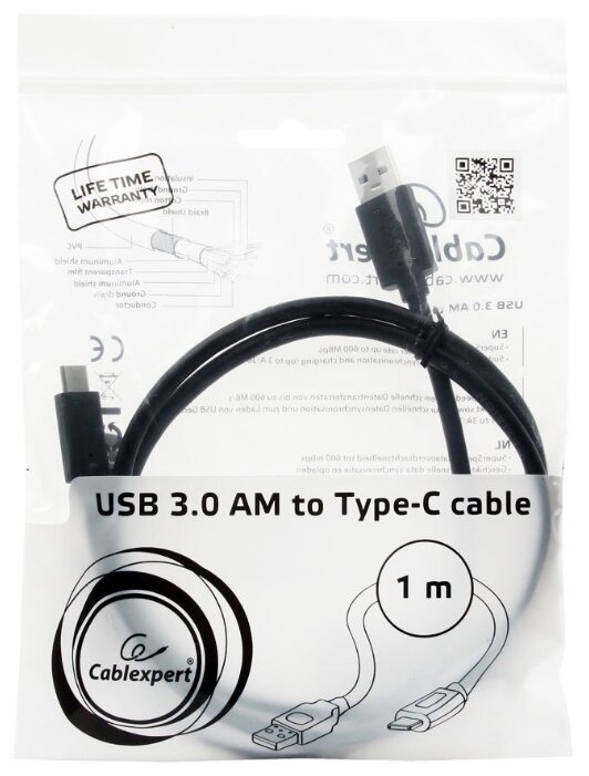 Кабель Cablexpert USB - USB Type-C (CCP-USB3-AMCM) 1 м (фото modal 3)