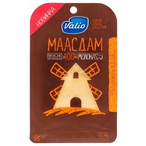 Сыр Valio Маасдам, нарезка 45% (фото modal nav 1)