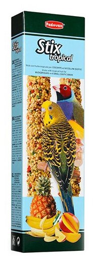 Лакомство для птиц Padovan Stix Tropical для попугаев и экзотических птиц фруктовые (фото modal 1)