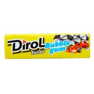 Жевательная резинка Dirol Cadbury Turbo Bubble Gum со вкусом мяты и фруктов, 13.6 г (фото modal nav 1)