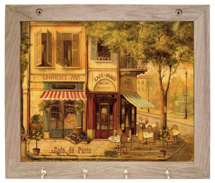 Вешалка Gift'n'Home для полотенец Парижское кафе 4 крючка (фото modal 1)