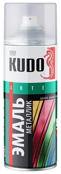 Эмаль KUDO универсальная металлик Silver grain finish (фото modal 1)