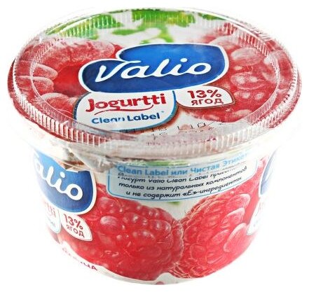 Йогурт Valio clean label малина 2.6%, 180 г (фото modal 1)