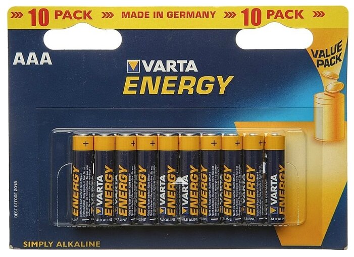 Батарейка AAA VARTA 4103 LR03 BL10 Energy (фото modal 1)