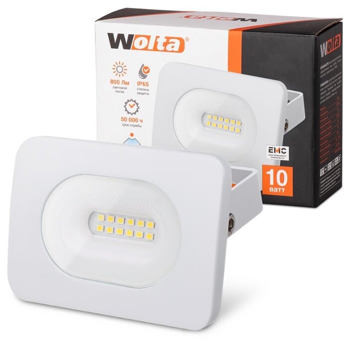 Прожектор светодиодный 10 Вт Wolta WFLW-10W/05 (фото modal 2)