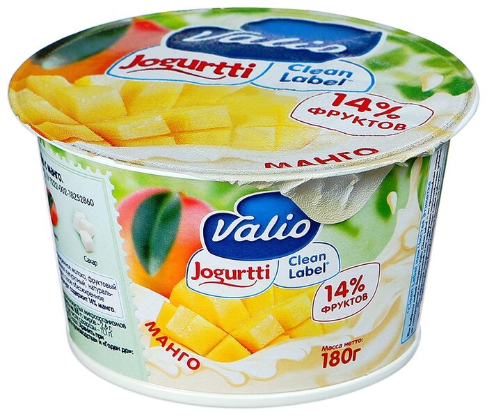 Йогурт Valio clean label манго 2.6%, 180 г (фото modal 1)
