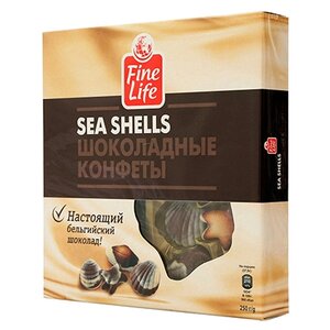 Набор конфет Fine Life Sea Shells, молочный шоколад, 250г (фото modal nav 1)
