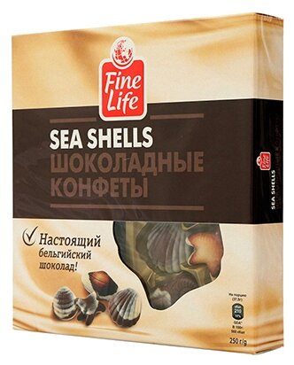 Набор конфет Fine Life Sea Shells, молочный шоколад, 250г (фото modal 1)