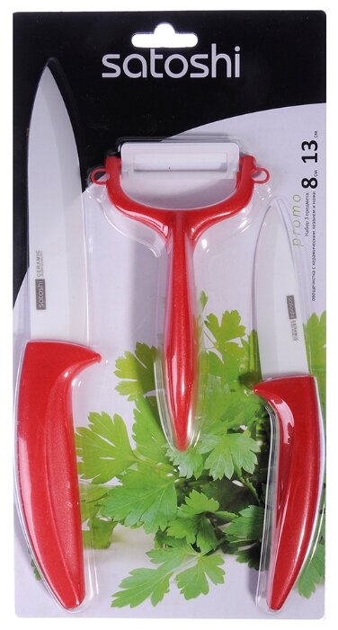 Набор Satoshi Kitchenware Промо 2 ножа и овощечистка (фото modal 3)