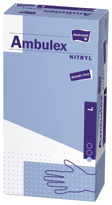 Перчатки смотровые Matopat Ambulex Nitryl (фото modal 1)