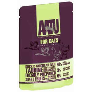 Корм для кошек AATU For Cats pouch Duck & Chicken Liver (фото modal nav 1)