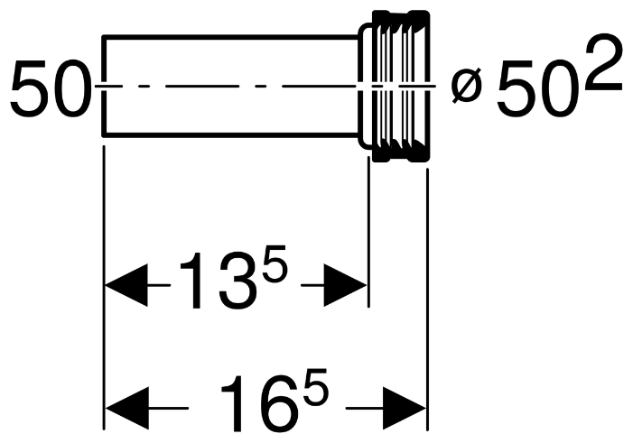Переходник для колена смыва GEBERIT 152.608.46.1 (фото modal 3)